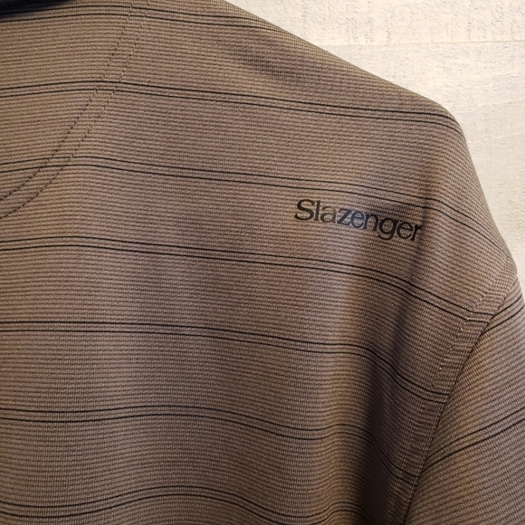 Slazenger Golf Men's Long Sleeve Hydro Dri + UV Breathable Polo Shirt Size Large - Picture 4 of 7